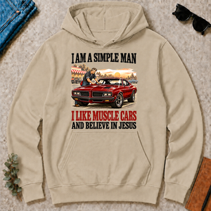 I Like Muscle Cars And Believe In Jesus - sand - HS2D-Sand