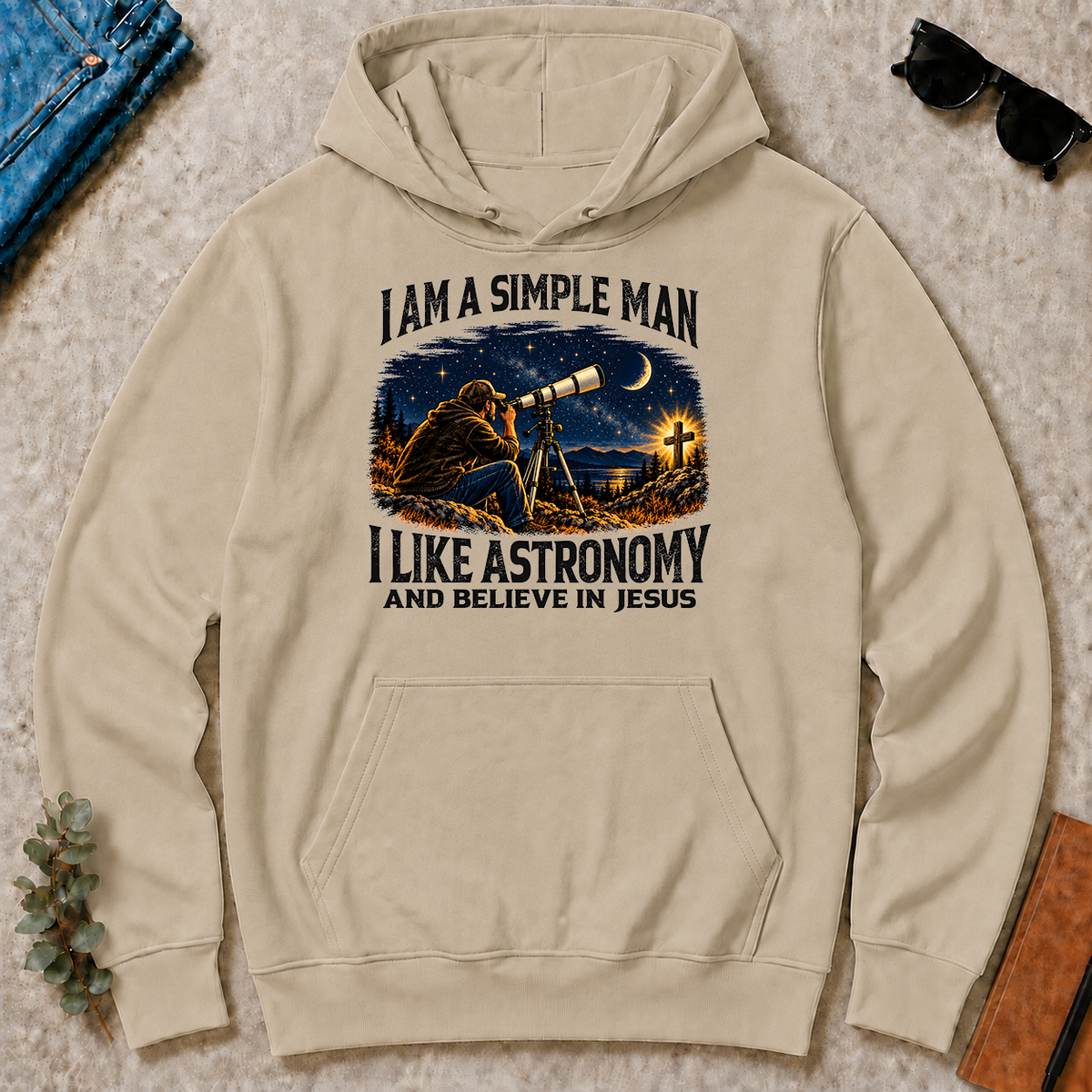 I Am Simple Man I Like Astronomy - sand - HS2D-Sand