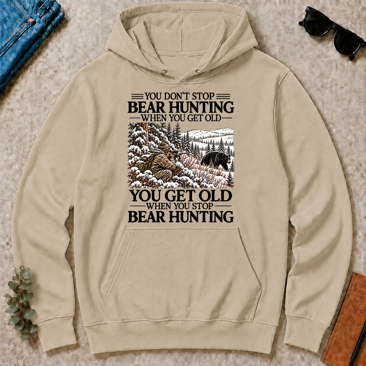Don't Stop Black Bear Hunting Snow - sand - HS2D-Sand