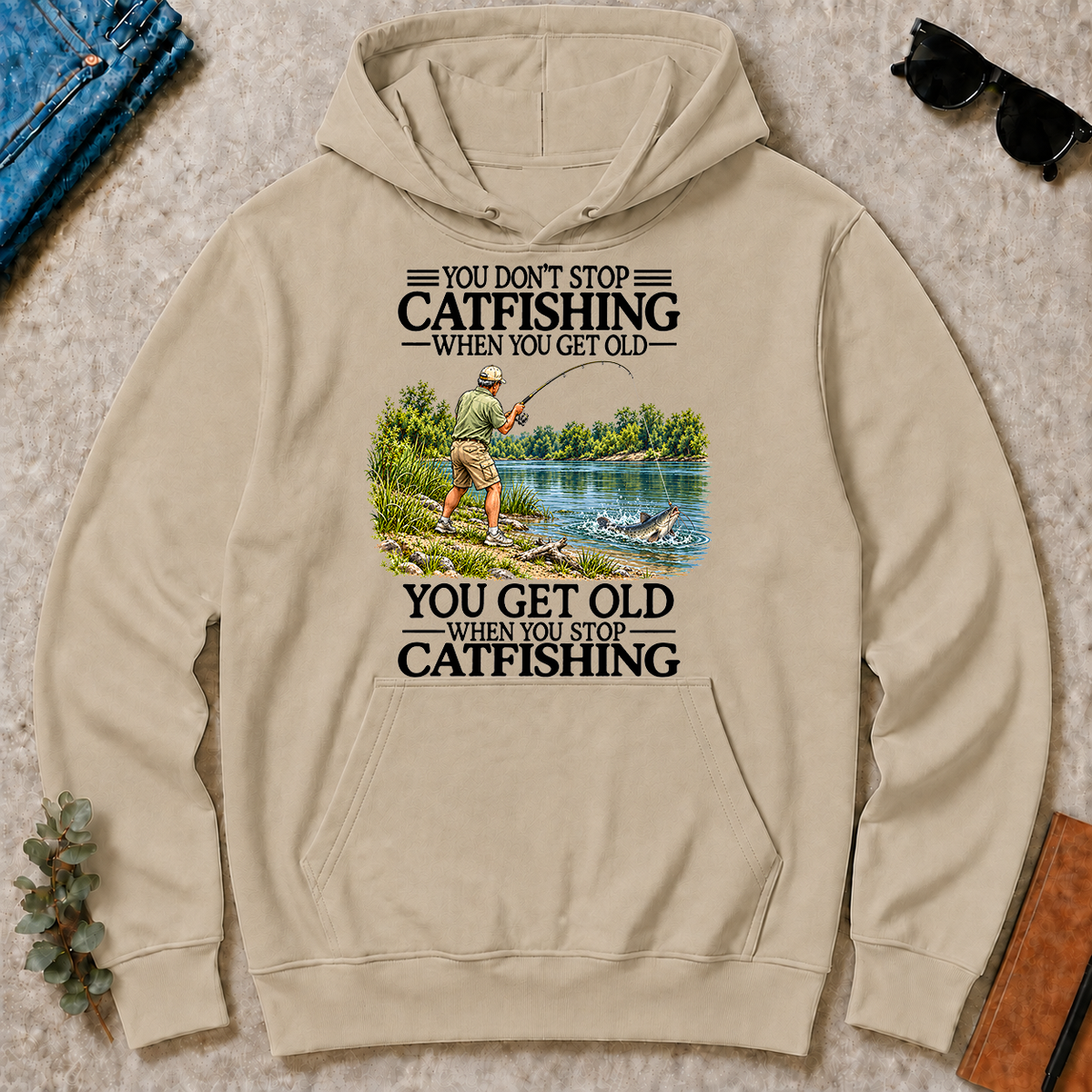 Don't Stop Cat Fishing Vintage - sand - HS2D-Sand