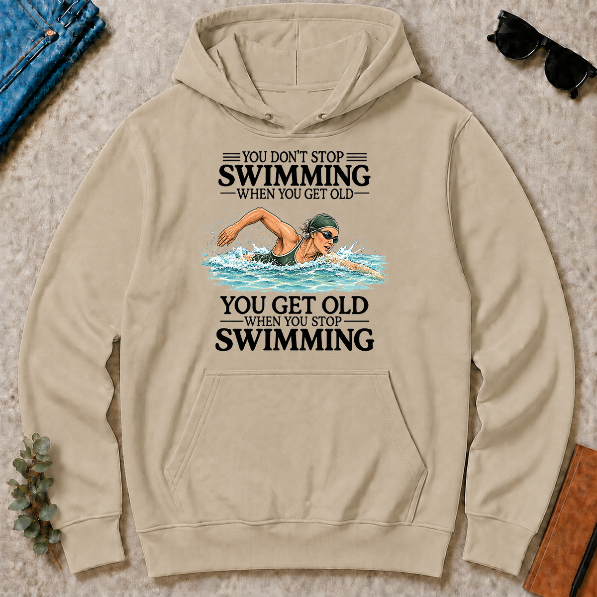 Don't Stop Swimming - sand - HS2D-Sand
