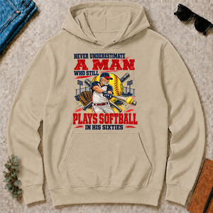 A Man Still Plays Softball In His 80s - sand - HS2D-Sand