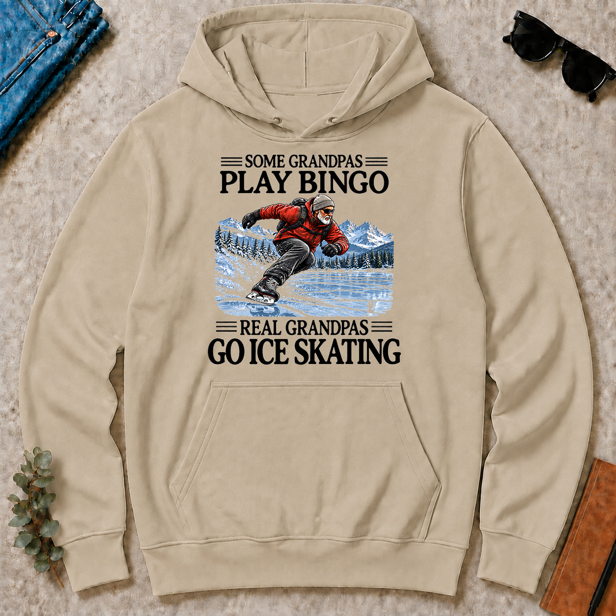 Some Grandpas Play Bingo Real Grandpas Go Ice Skating - sand - HS2D-Sand