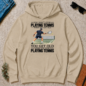Vintage You Get Old When You Stop Playing Tennis - sand - HS2D-Sand