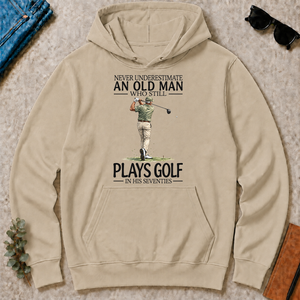 An Old Man Who Still Plays Golf In His Seventies - sand - HS2D-Sand