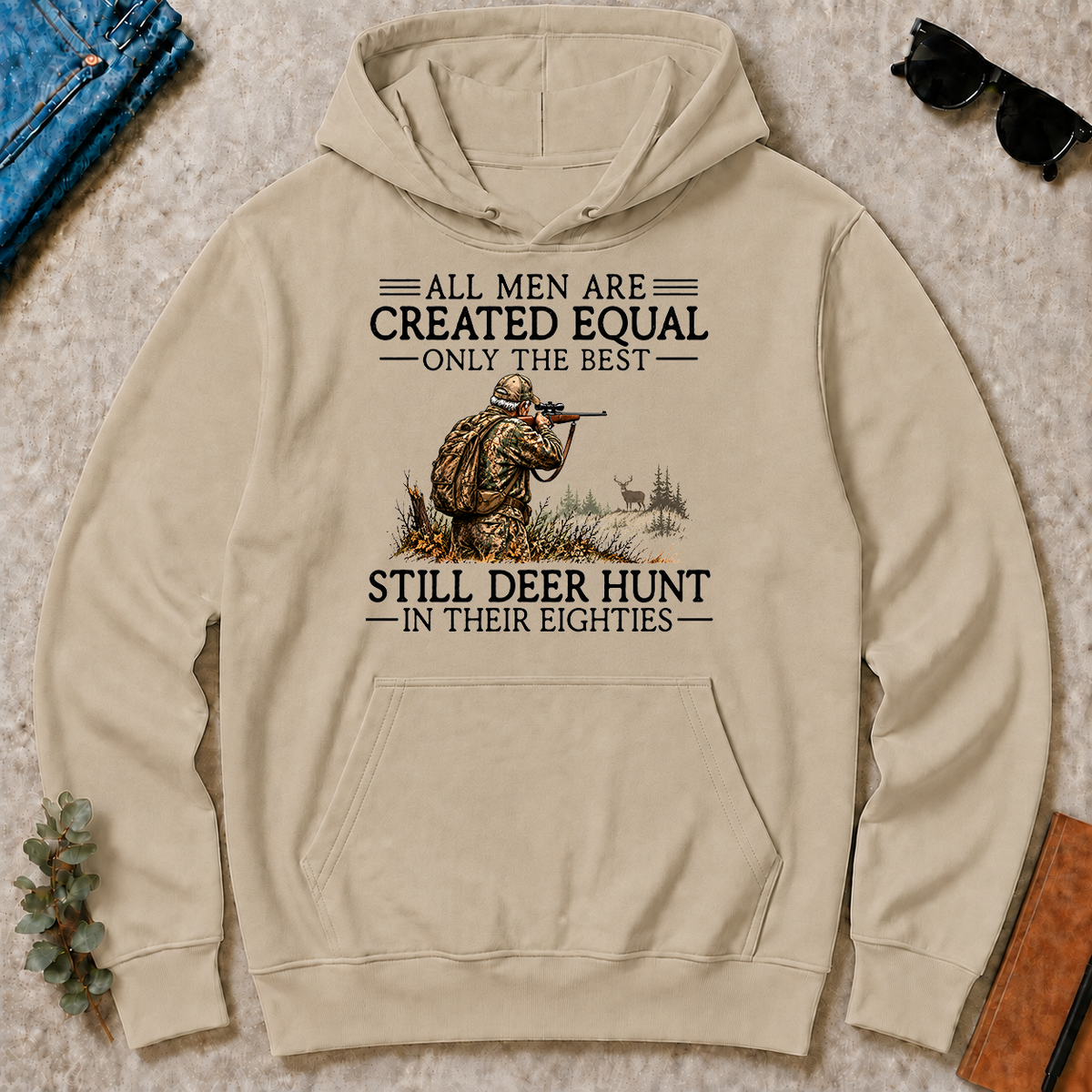 All Men Are Created Equal Deer Hunting 80s - sand - HS2D-Sand