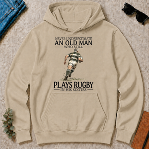 An Old Man Who Still Plays Rugby In His Sixties - sand - HS2D-Sand