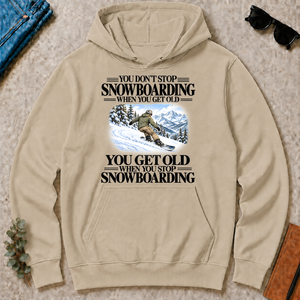 Don't Stop Snowboarding Vintage Art - sand - HS2D-Sand