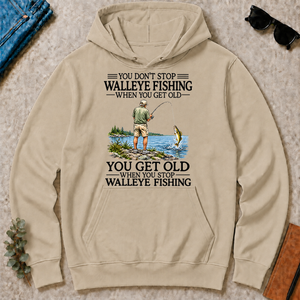 Don't Stop Walleye Fishing Vintage - sand - HS2D-Sand