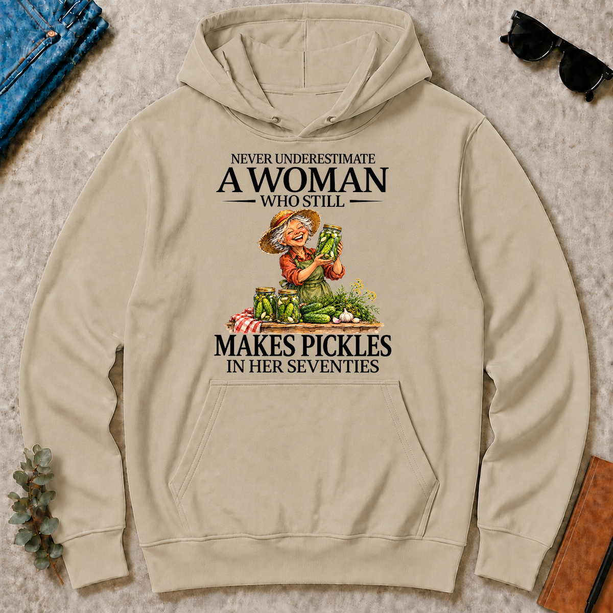 Funny A Woman Still Makes Pickles In Her Seventies - sand - HS2D-Sand