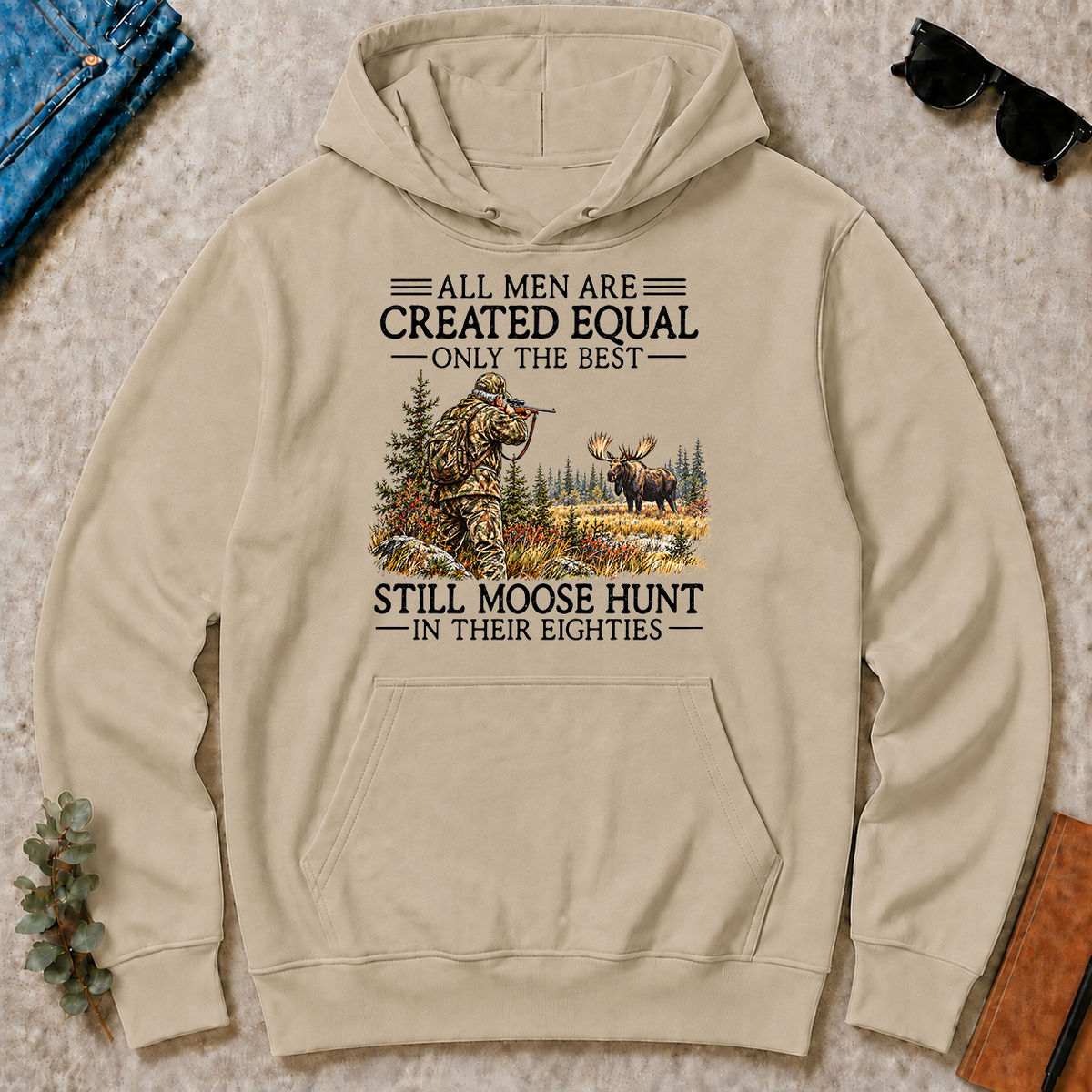All Men Are Created Equal Moose Hunting 80s - sand - HS2D-Sand