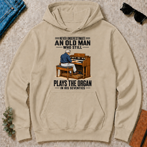 An Old Man Still Plays The Organ In His 70s - sand - HS2D-Sand