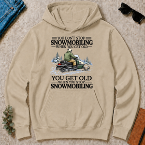 Don't Stop Snowmobiling Vintage Art - sand - HS2D-Sand