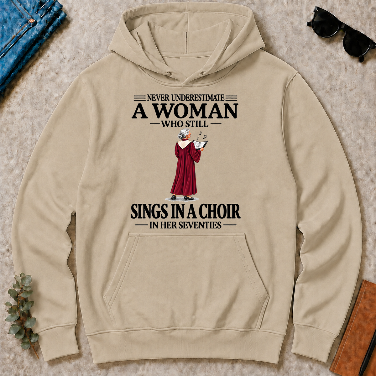 A Woman Still Sings In A Choir In Her Seventies - sand - HS2D-Sand