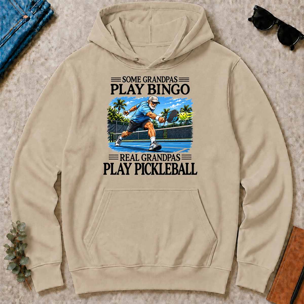 Some Grandpas Play Bingo Real Grandpas Play Pickleball - sand - HS2D-Sand