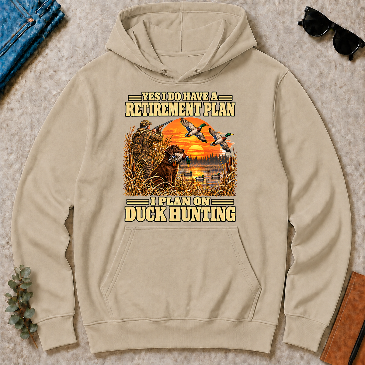 I Plan On Duck Hunting Vintage - sand - HS2D-Sand