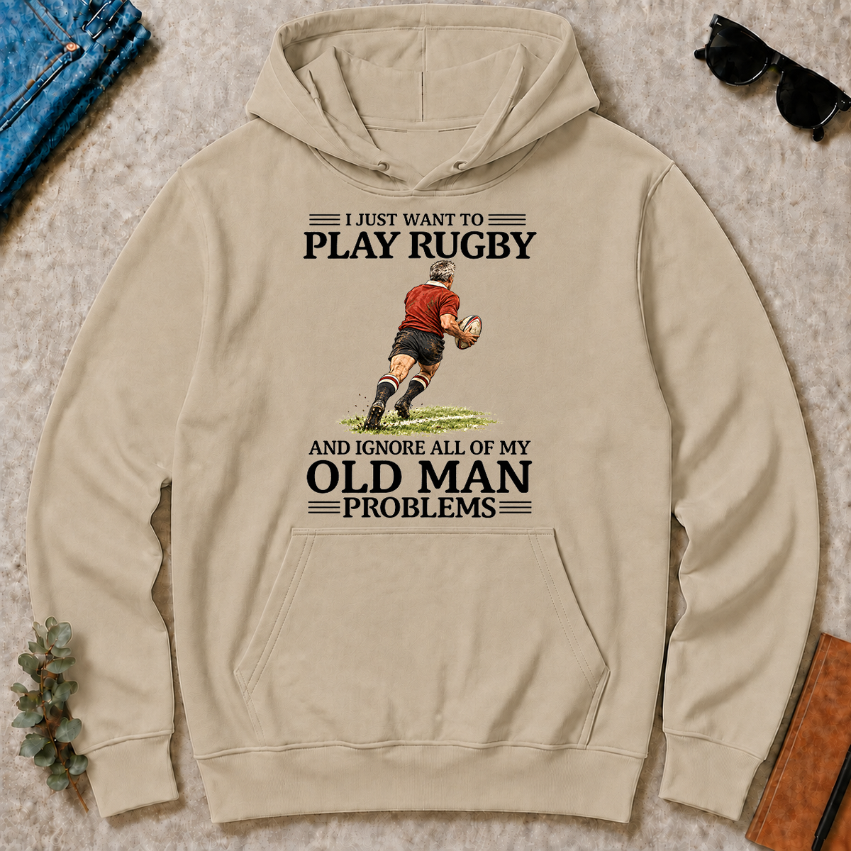 I Just Want To Play Rugby - sand - HS2D-Sand