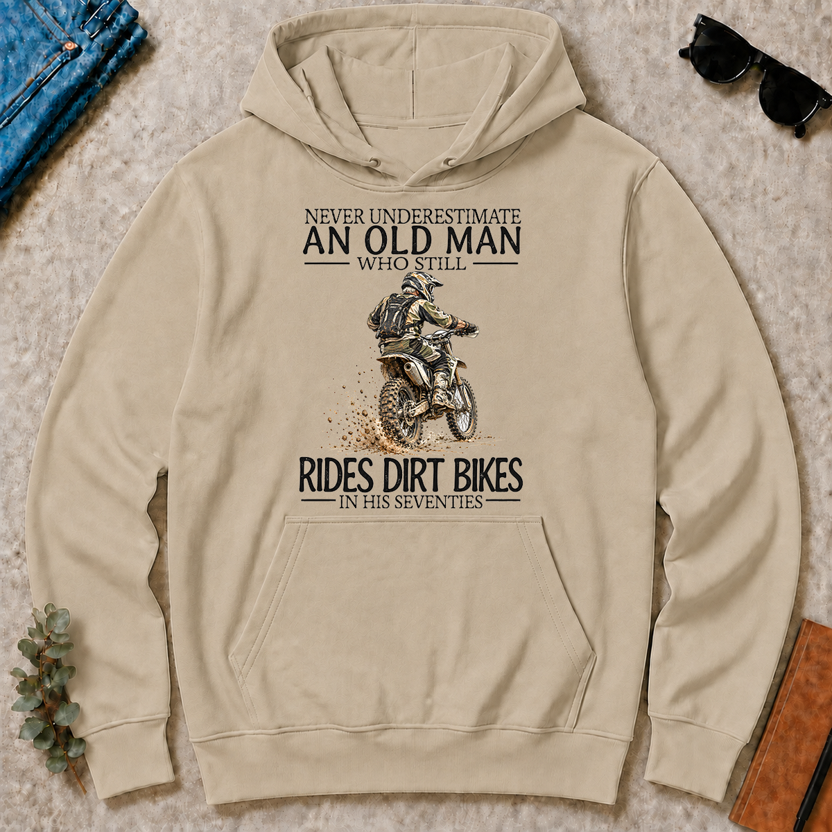 An Old Man Who Still Rides Dirt Bikes In His Seventies - sand - HS2D-Sand