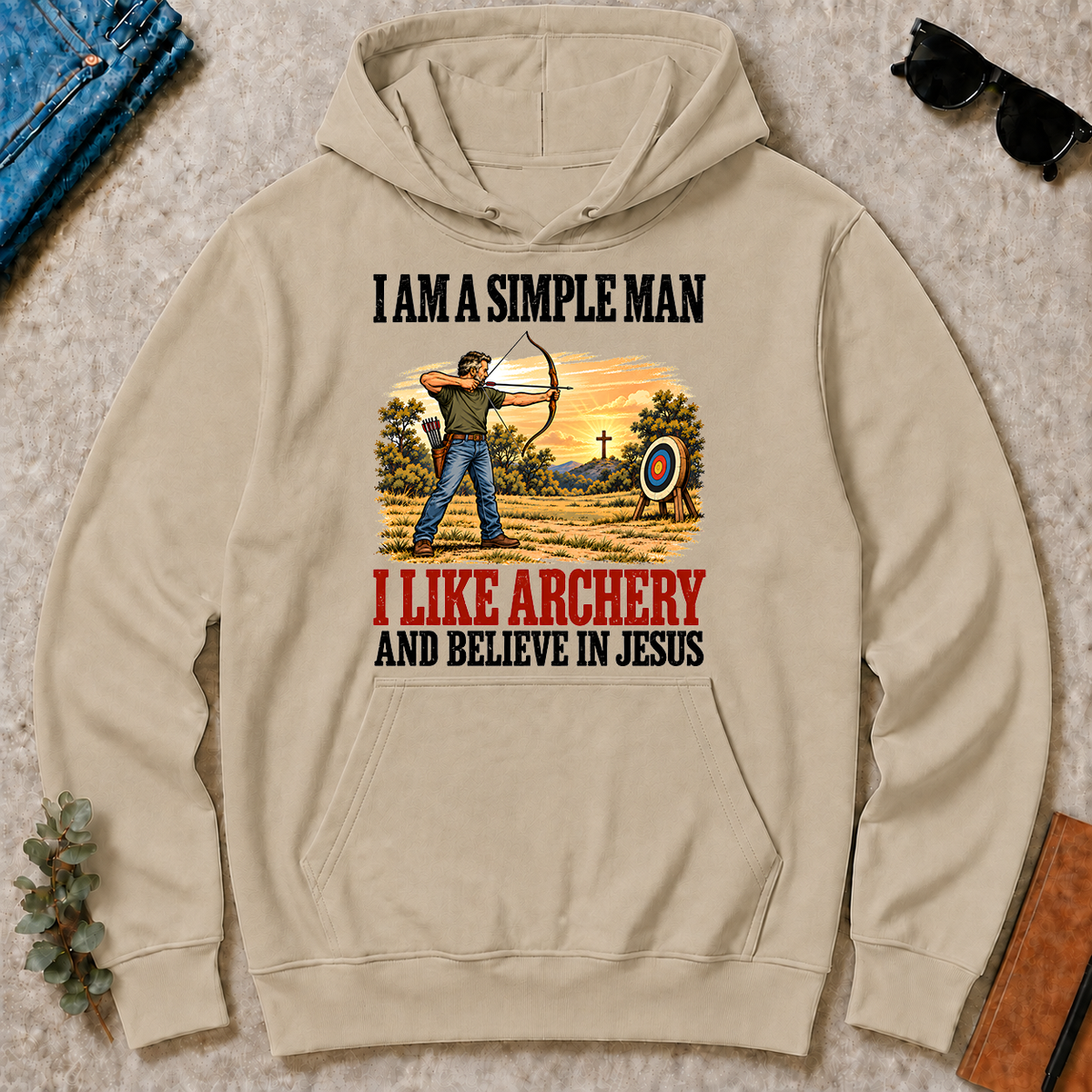 I Like Archery And Believe In Jesus - sand - HS2D-Sand
