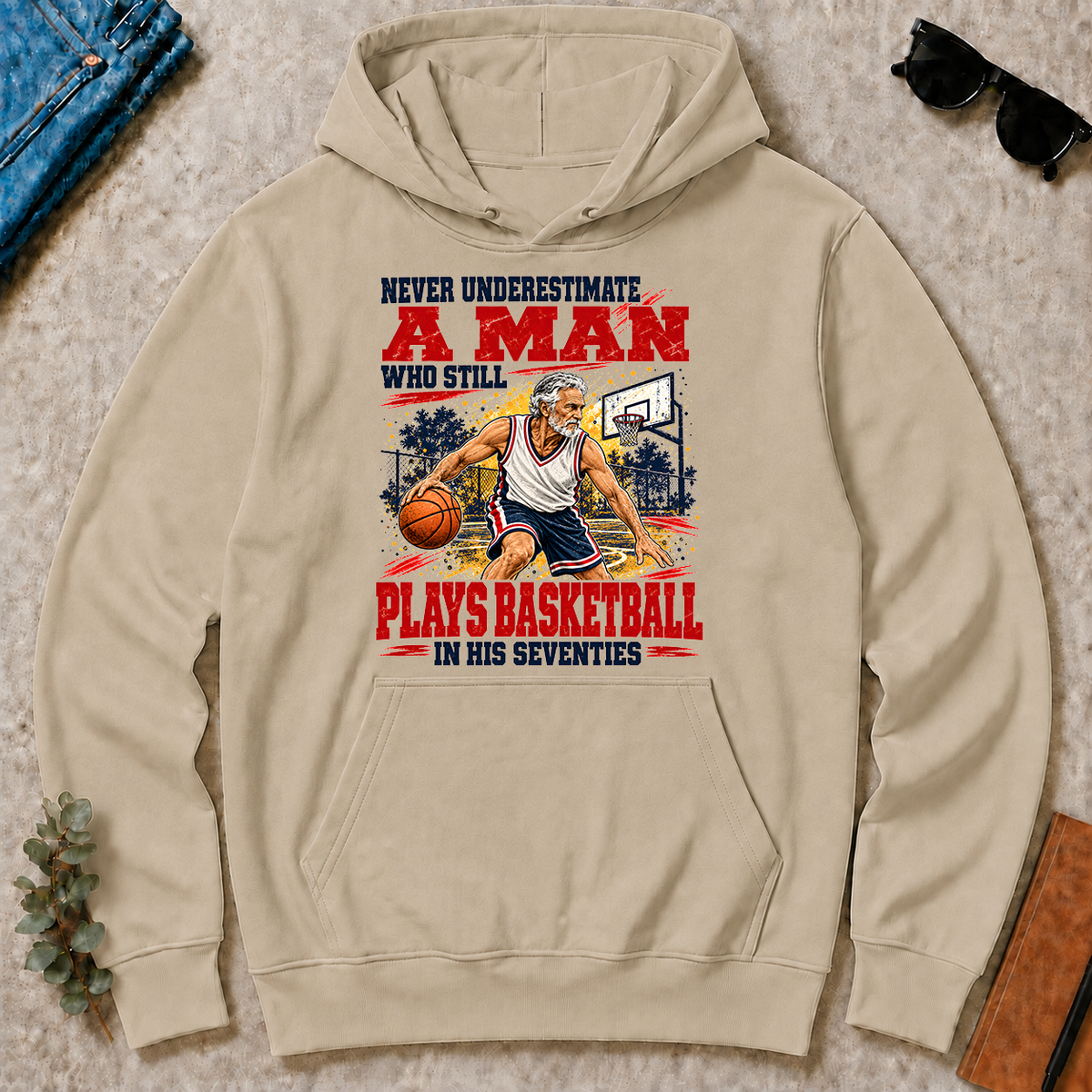 A Man Still Plays Basketball In His 70s - sand - HS2D-Sand