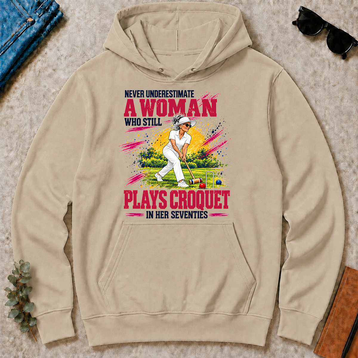 A Woman Still Plays Croquet In Her 70s - sand - HS2D-Sand