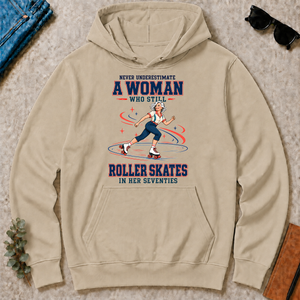 Never Underestimate A Woman Still Roller Skates - sand - HS2D-Sand