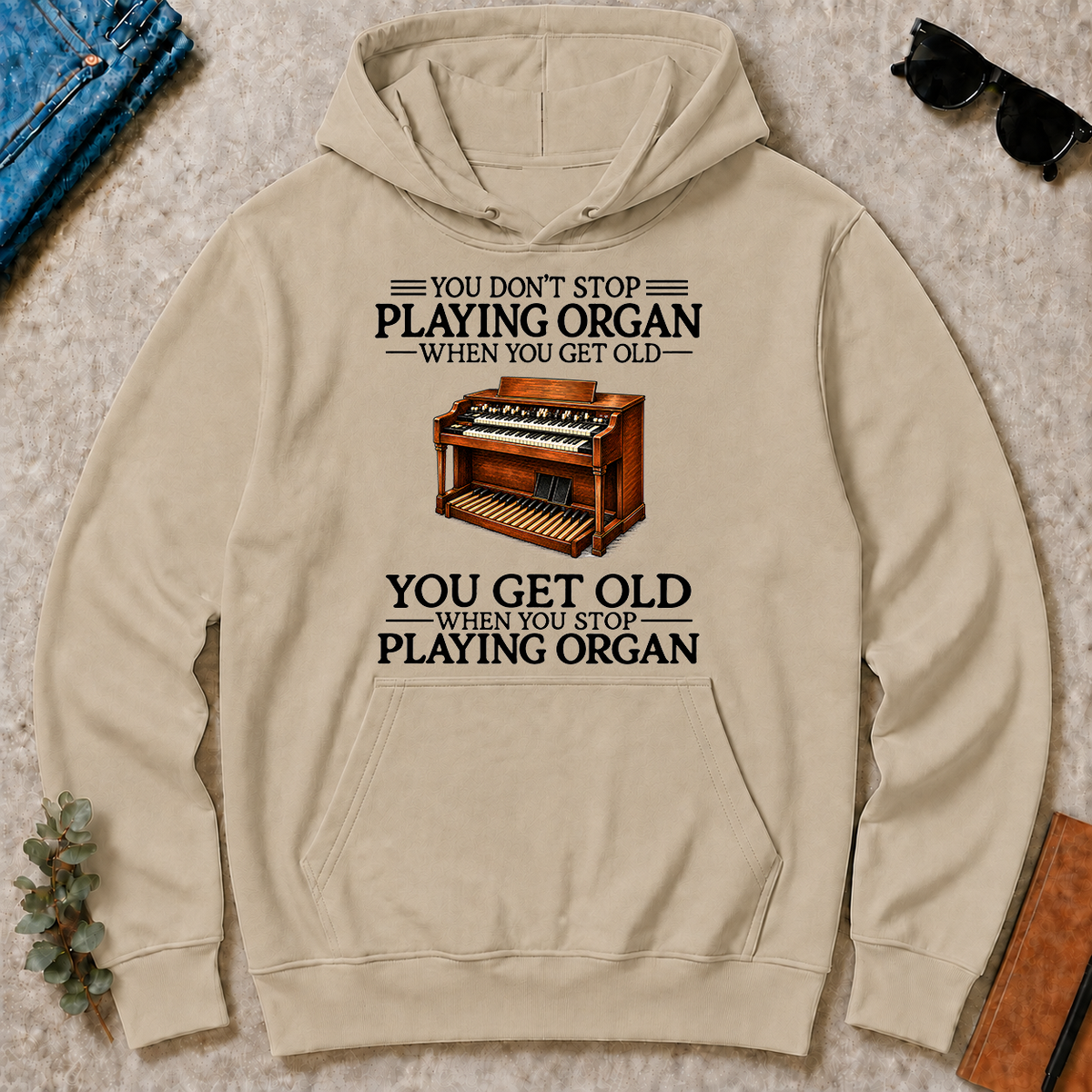 Don't Stop Playing Organ Vintage Art - sand - HS2D-Sand