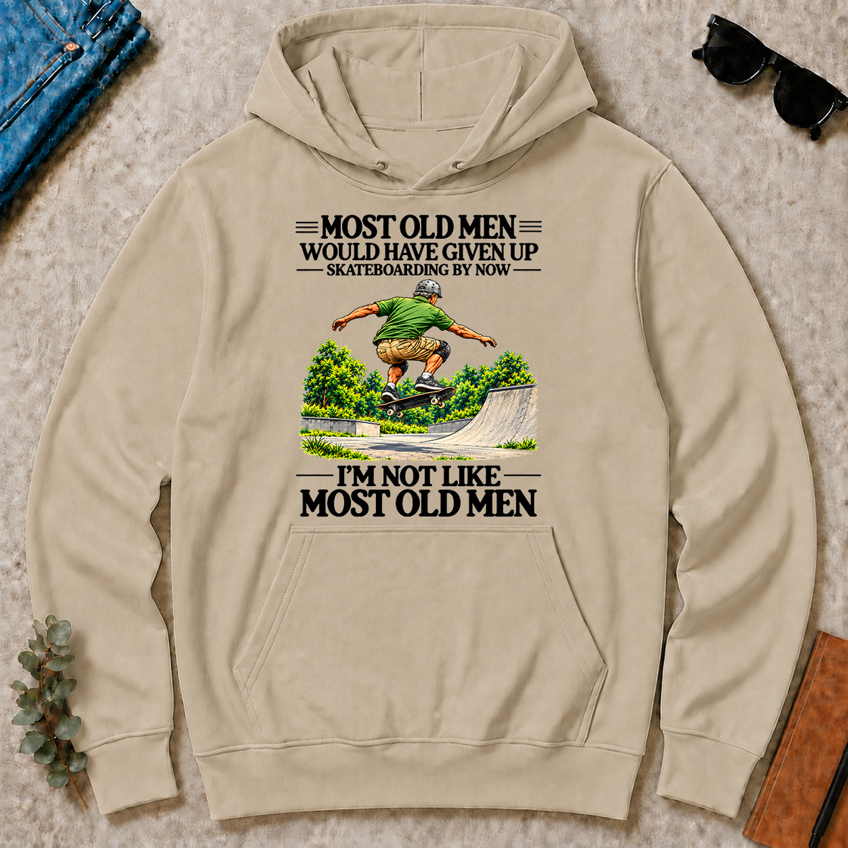 Most Old Man Would Have Given Up Skateboarding - sand - HS2D-Sand