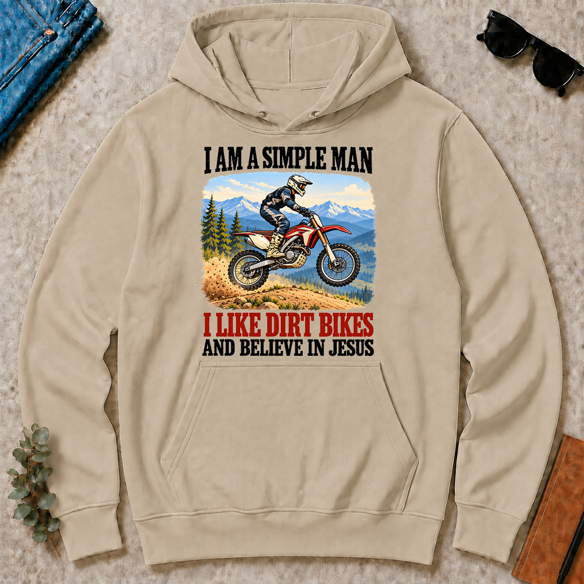 I Like Dirt Bikes And Believe In Jesus - sand - HS2D-Sand