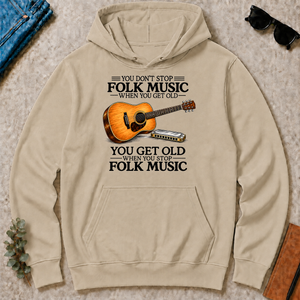 Don't Stop Playing Folk Music Vintage Art - sand - HS2D-Sand