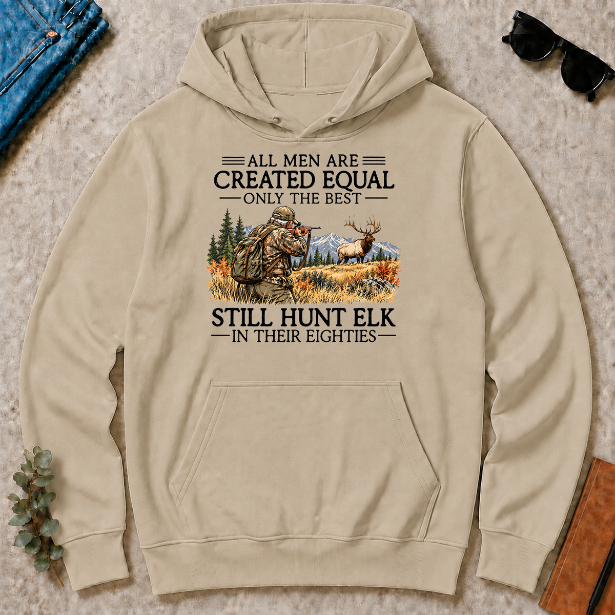 All Men Are Created Equal Elk Hunting 80s - sand - HS2D-Sand