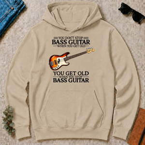 Don't Stop Playing Bass Guitar Vintage Art - sand - HS2D-Sand