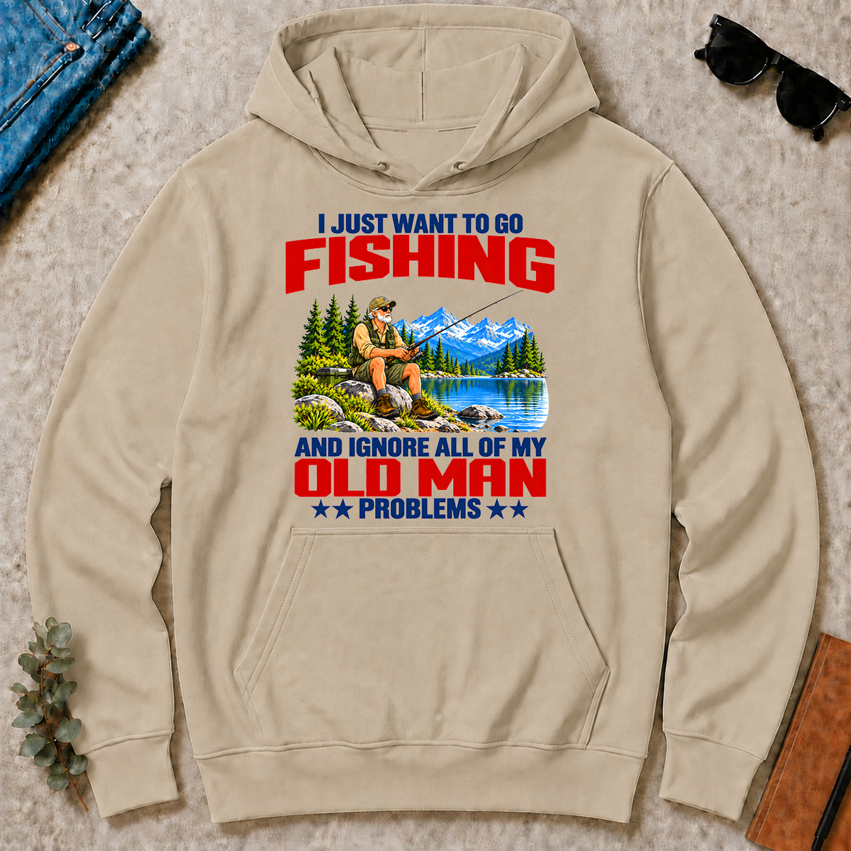 I Just Want To Go Fishing Art - sand - HS2D-Sand