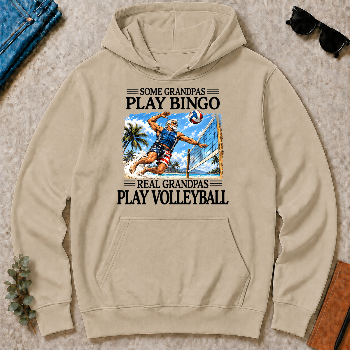 Some Grandpas Play Bingo Real Grandpas Play Volleyball - sand - HS2D-Sand