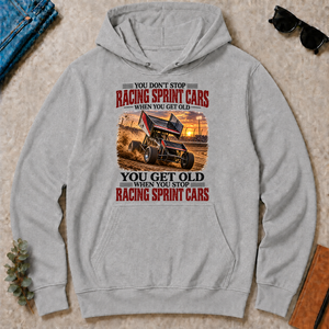 Racing Sprint Cars You Get Old When You Stop - sport-grey - HS2D-SportGrey