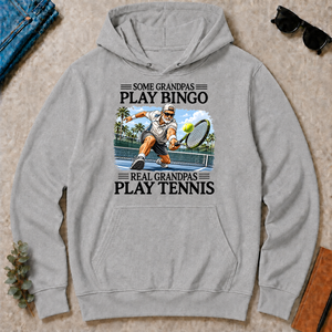 Some Grandpas Play Bingo Real Grandpas Play Tennis - sport-grey - HS2D-SportGrey