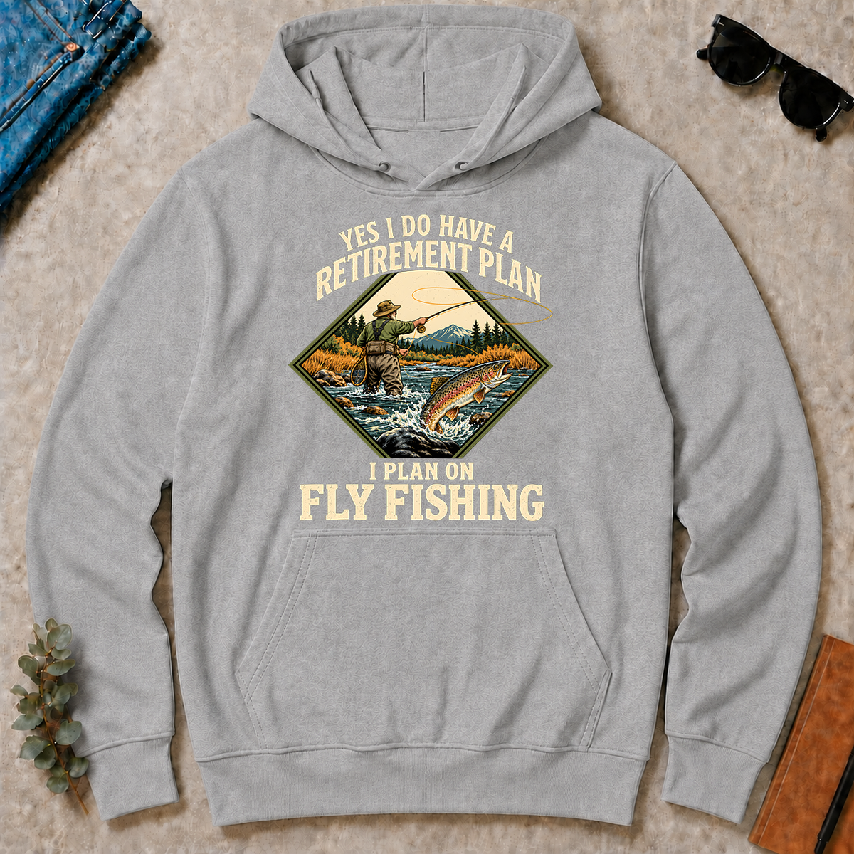 I Plan On Fly Fishing - sport-grey - HS2D-SportGrey