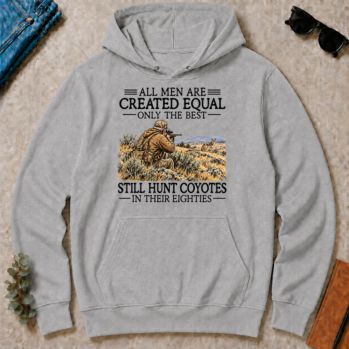 All Men Are Created Equal Coyote Hunting 80s - sport-grey - HS2D-SportGrey