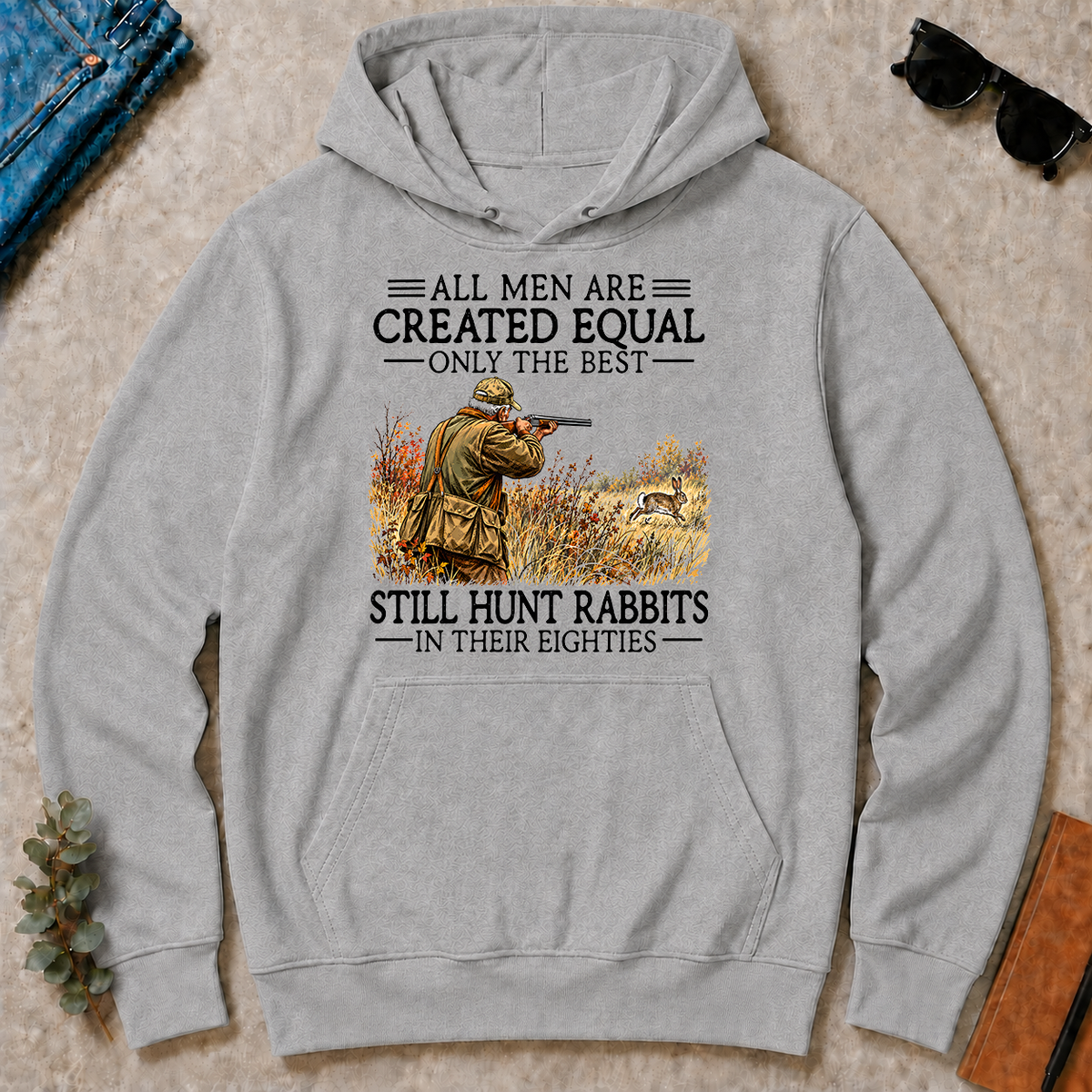 All Men Are Created Equal Rabbit Hunting 80s - sport-grey - HS2D-SportGrey