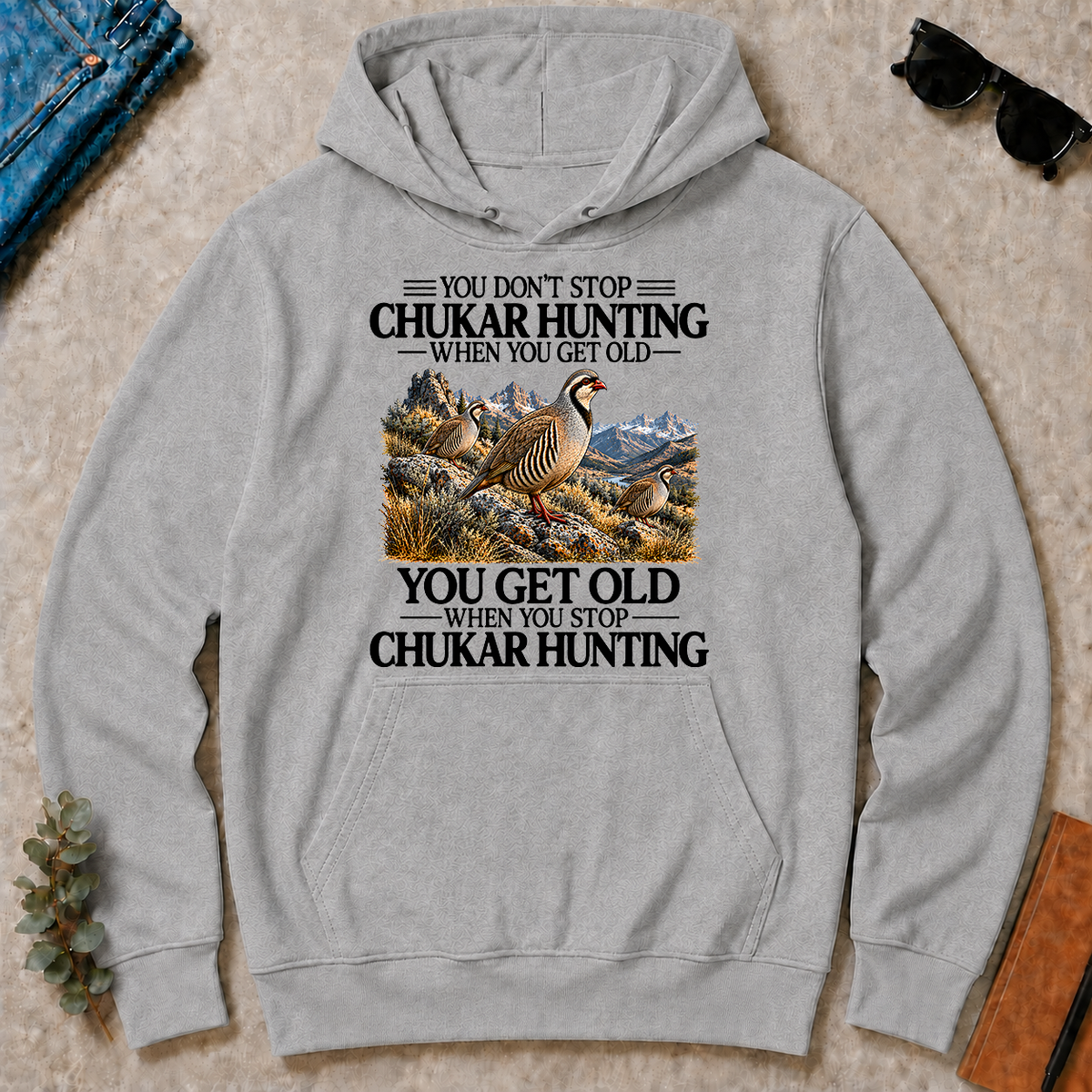 Don't Stop Chukar Hunting - sport-grey - HS2D-SportGrey