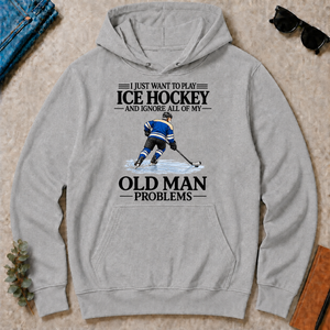 I Just Want To Play Ice Hockey - sport-grey - HS2D-SportGrey