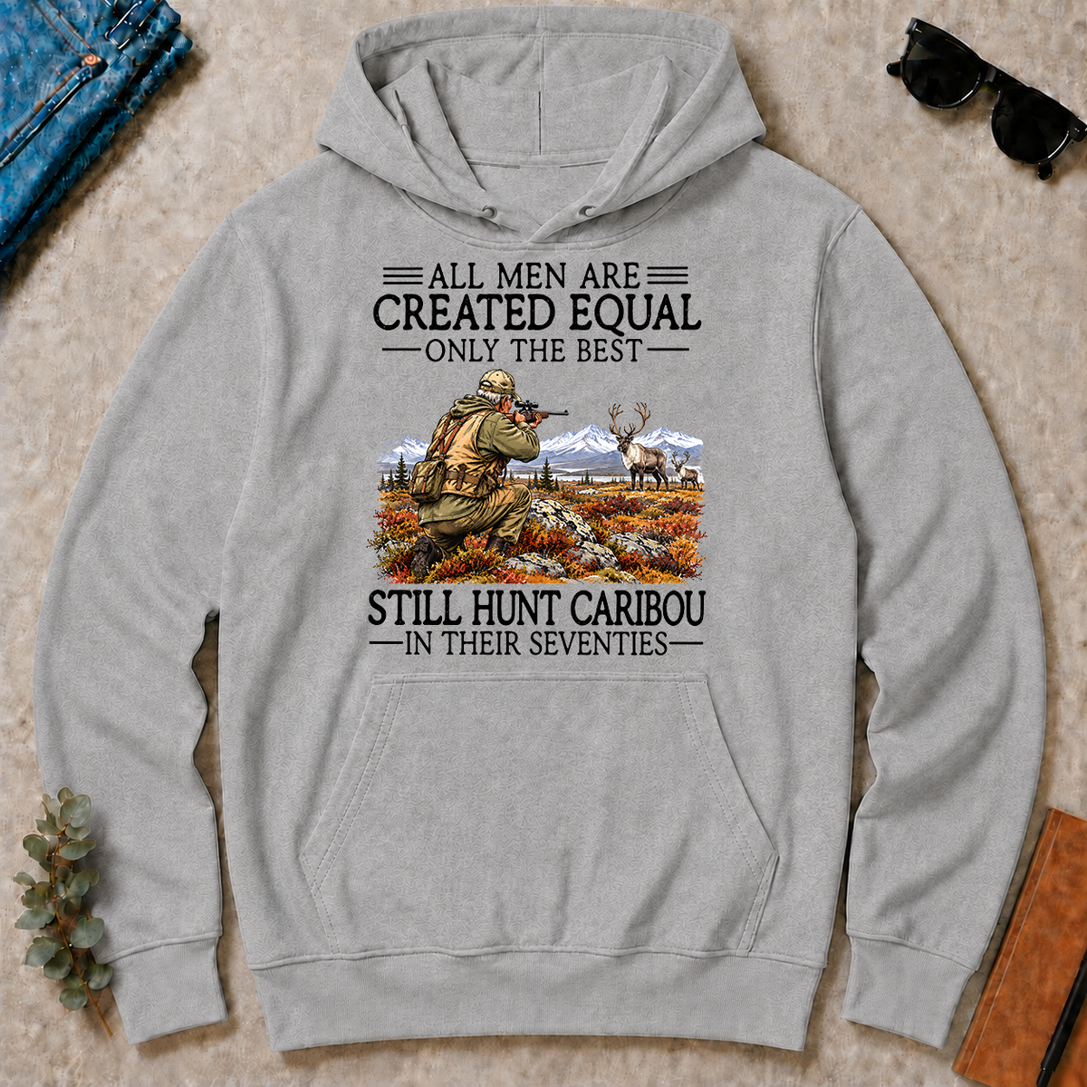 All Men Are Created Equal Caribou Hunting 70s - sport-grey - HS2D-SportGrey