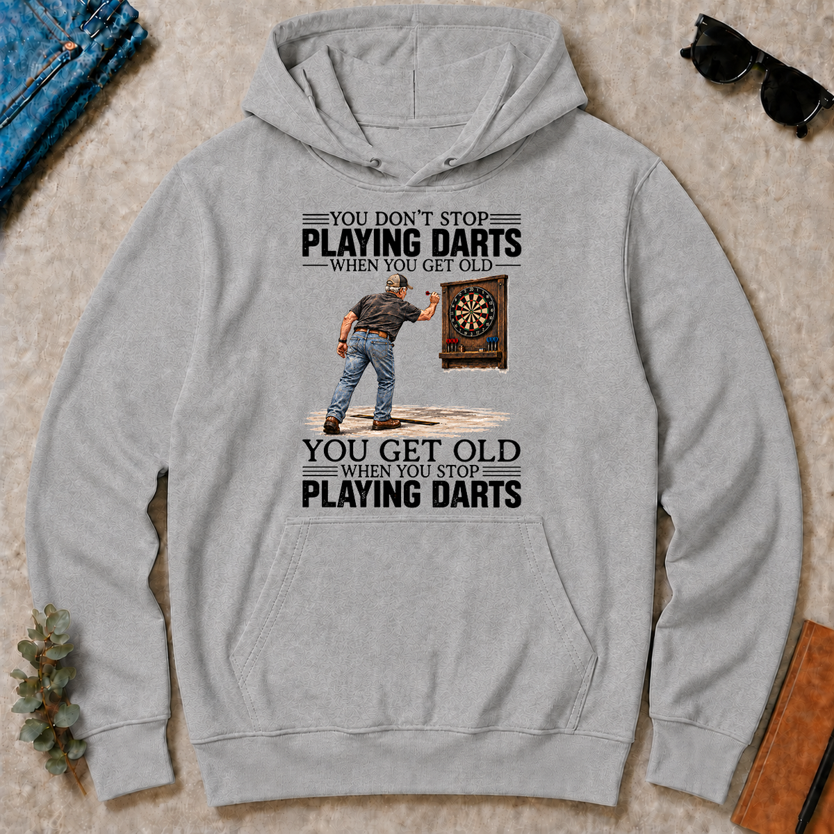You Get old When You Stop Playing Darts - sport-grey - HS2D-SportGrey