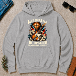 I Like Bass Guitar & Believe In Jesus - sport-grey - HS2D-SportGrey