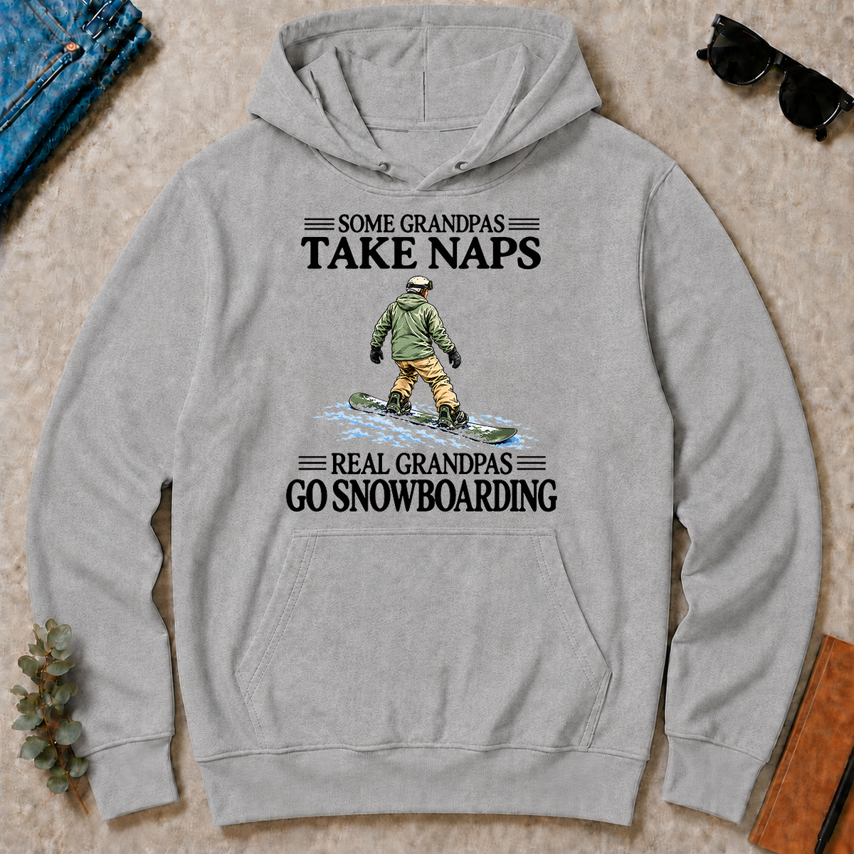 Real Grandpas Go Snowboarding Vintage - sport-grey - HS2D-SportGrey