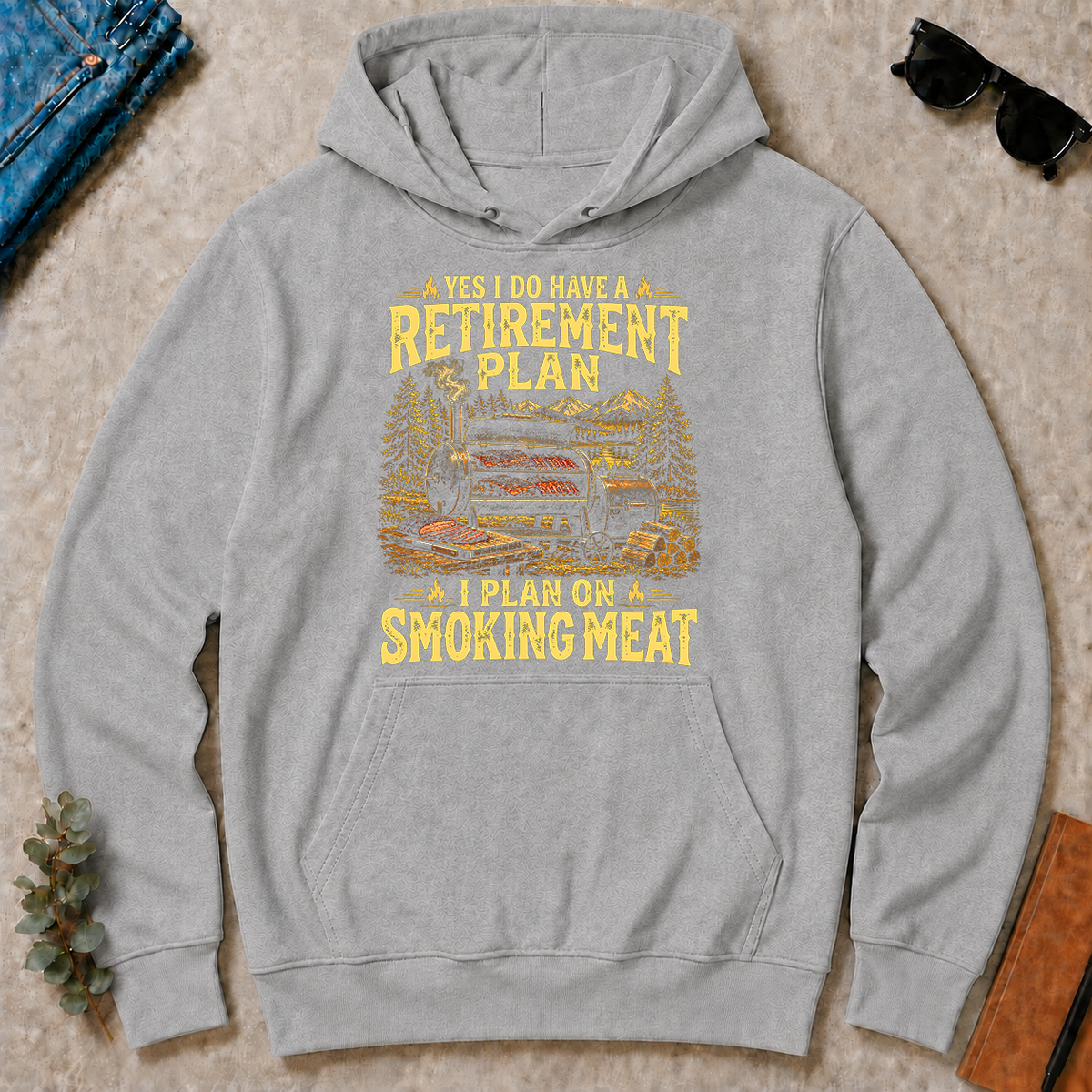 I Do Have A Retirement Plan I Plan On Smoking Meat - sport-grey - HS2D-SportGrey