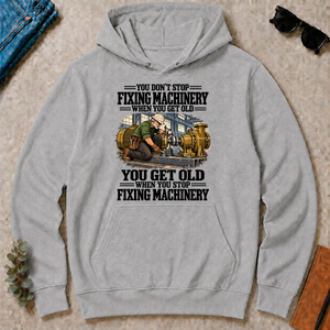 You Get Old When You Stop Fixing Machinery - sport-grey - HS2D-SportGrey