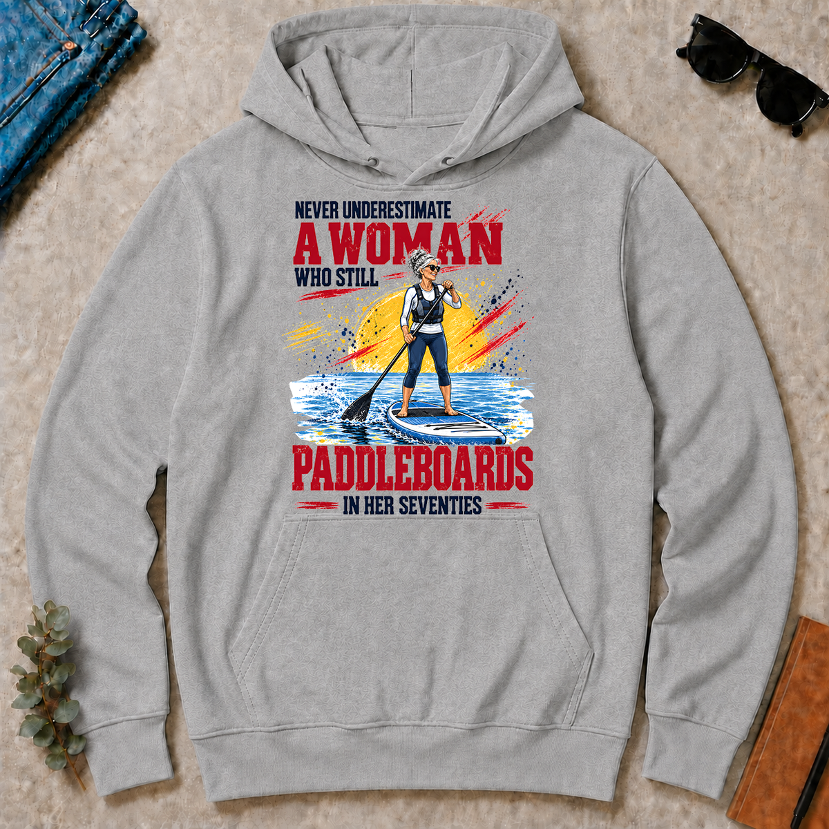 A Woman Still Paddleboards In Her 70s - sport-grey - HS2D-SportGrey
