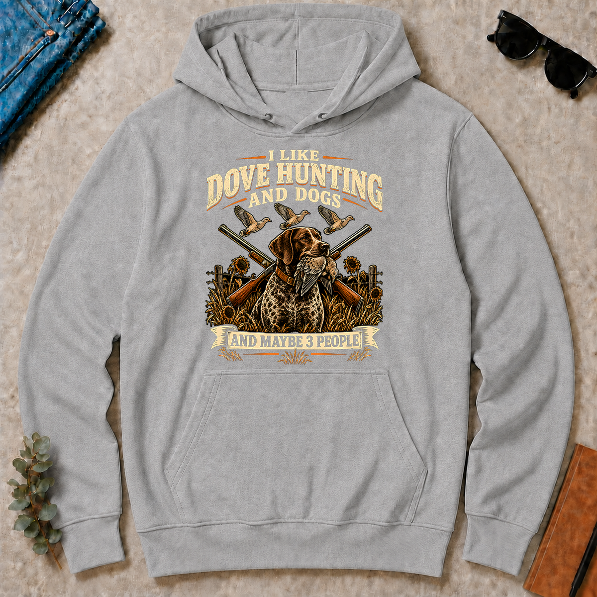 I Like Dove Hunting And Dogs And Maybe 3 People - sport-grey - HS2D-SportGrey