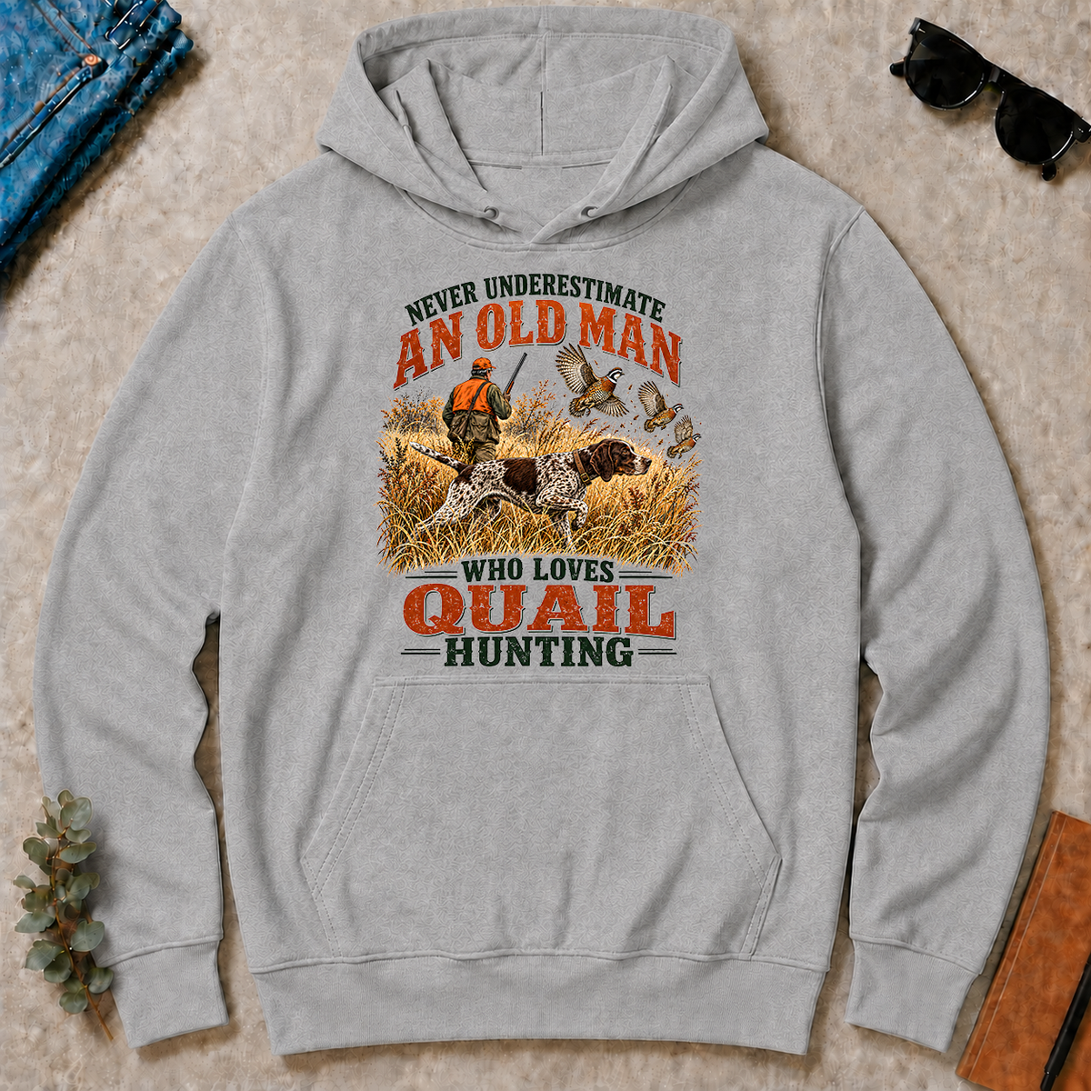 An Old Man Loves Quail Hunting - sport-grey - HS2D-SportGrey
